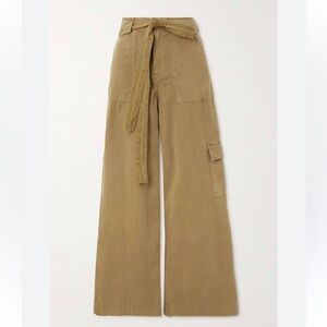 STAUD ROSEMARY BELTED COTTON PANT - size 4
